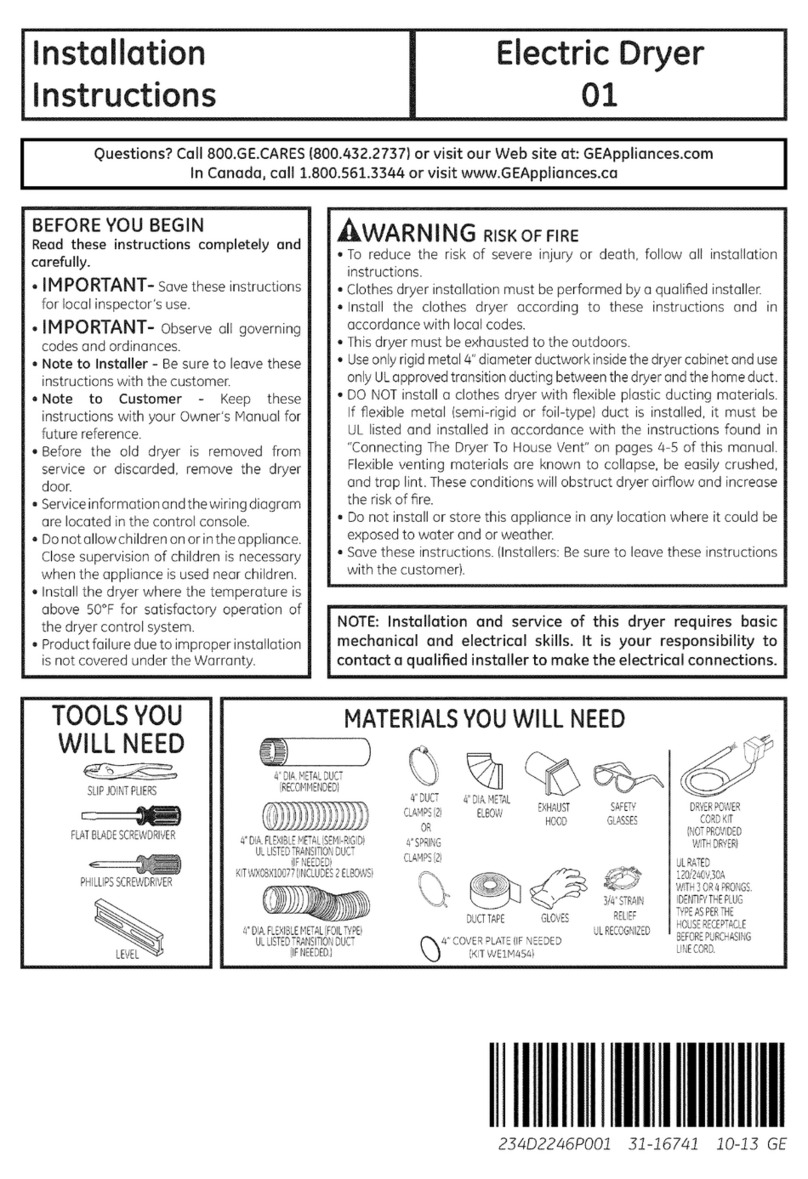 GE DMCD330EJ3WC User manual