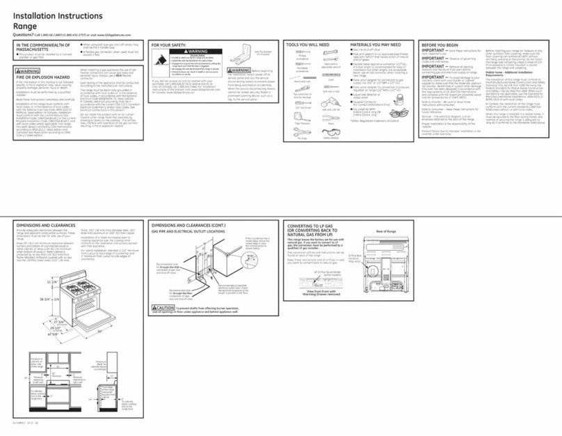 GE P2B940DEH1WW User manual