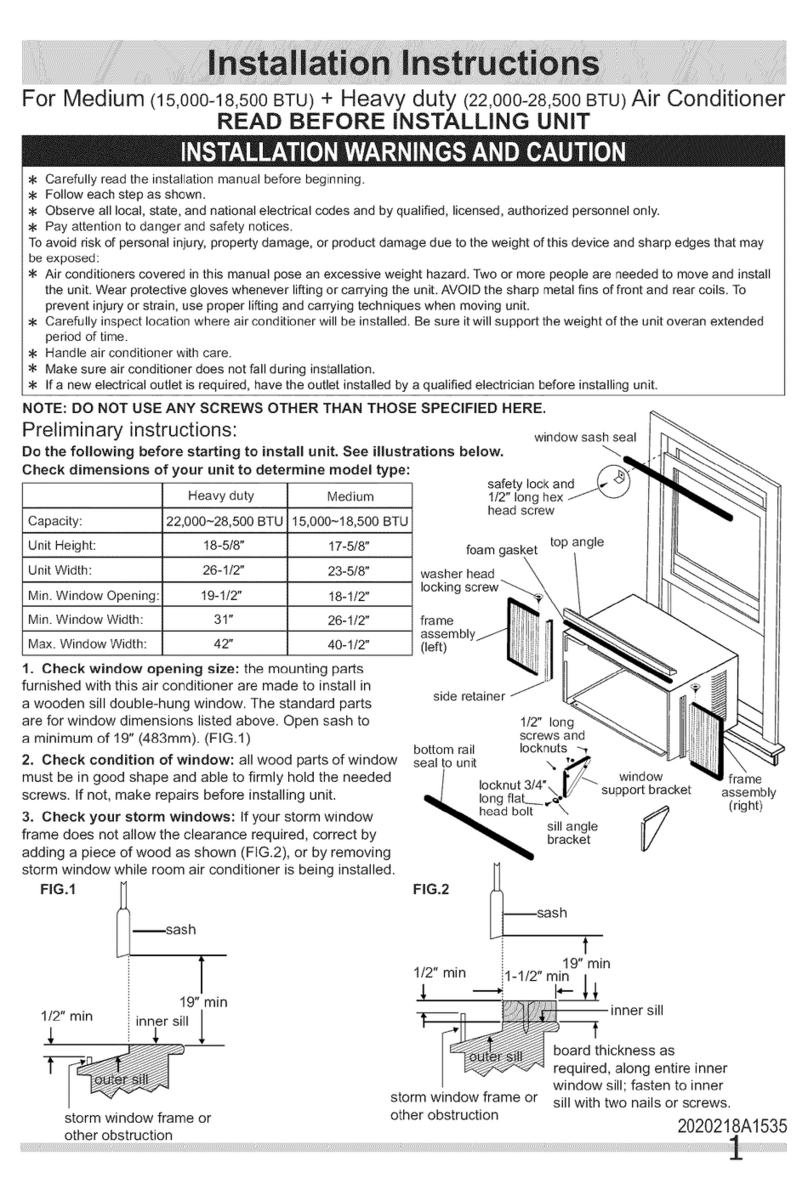 Crosley CAE29ERR410A19 User manual