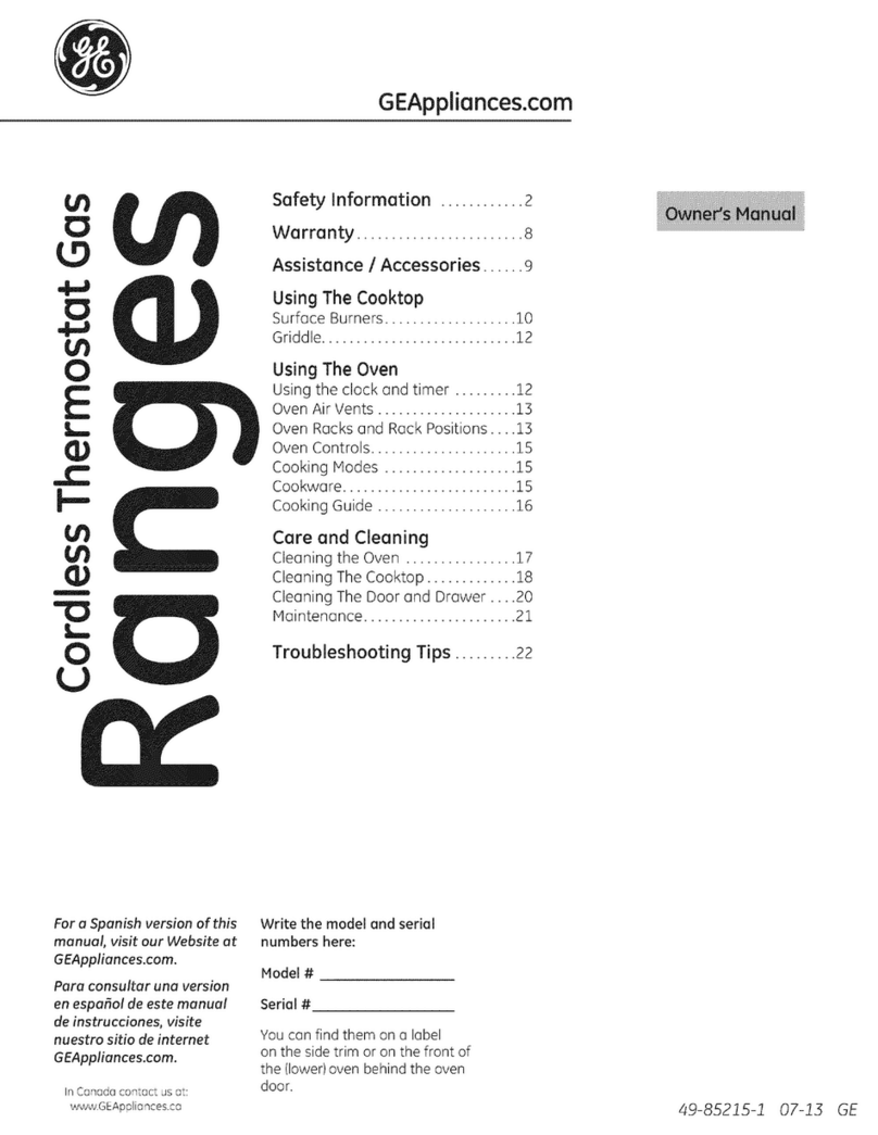 GE JGBS14PCF1WW User manual