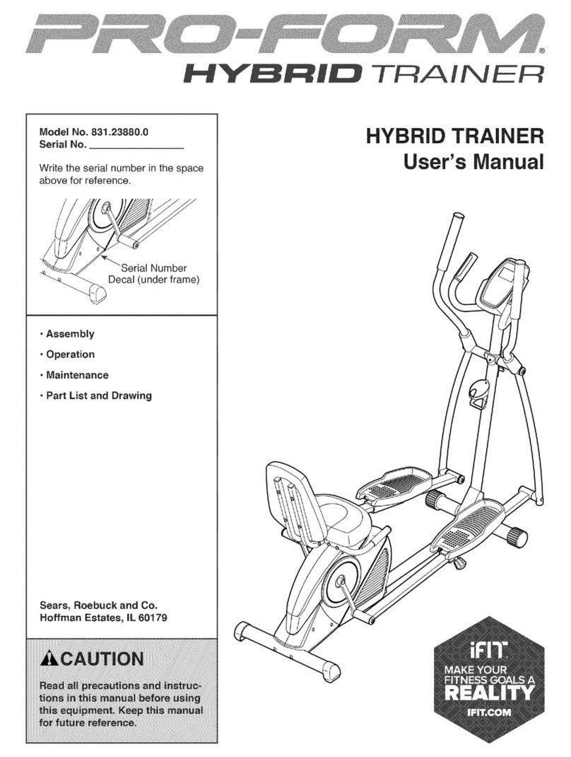 Pro-Form Hybrid Trainer 831.23880.0 User manual