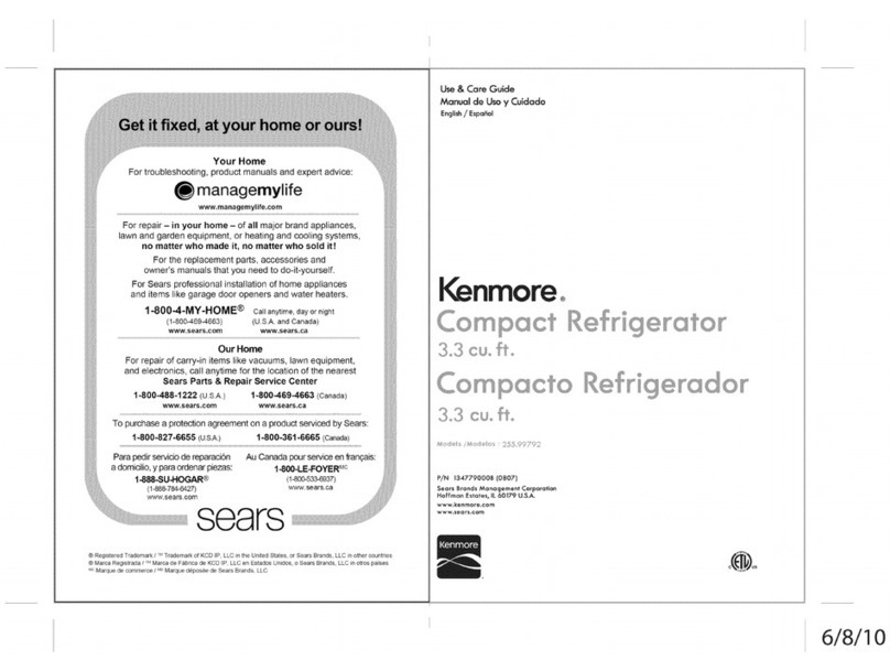 Kenmore 255.99792 User manual