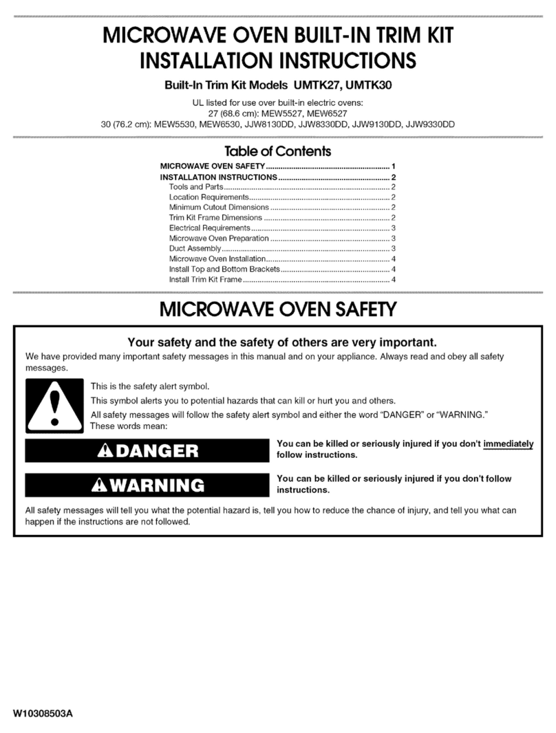 Amana MEW5527, MEW6527MEW5530 User manual