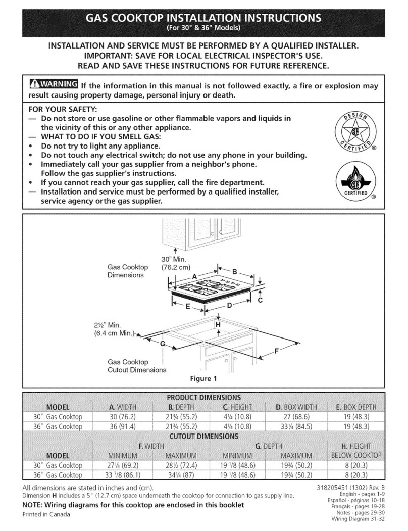 Electrolux E30GC70FSS3 User manual
