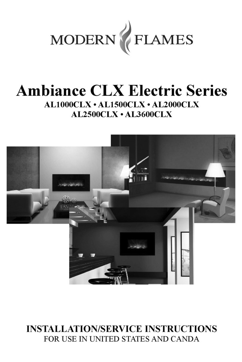 Modern Flames AL1500CLX Installation and service instructions Modern Flames AL1500CLX Installation and service instructions