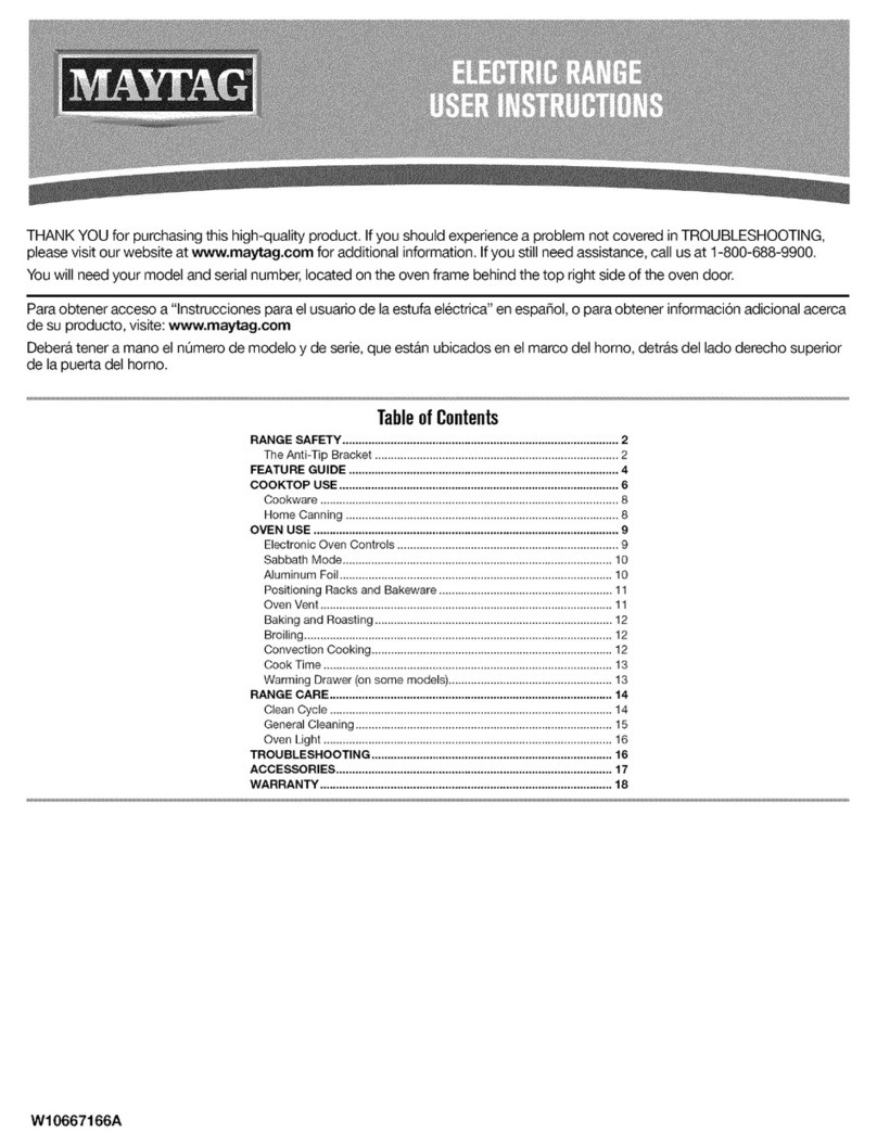 Maytag MER8850DS1 User manual