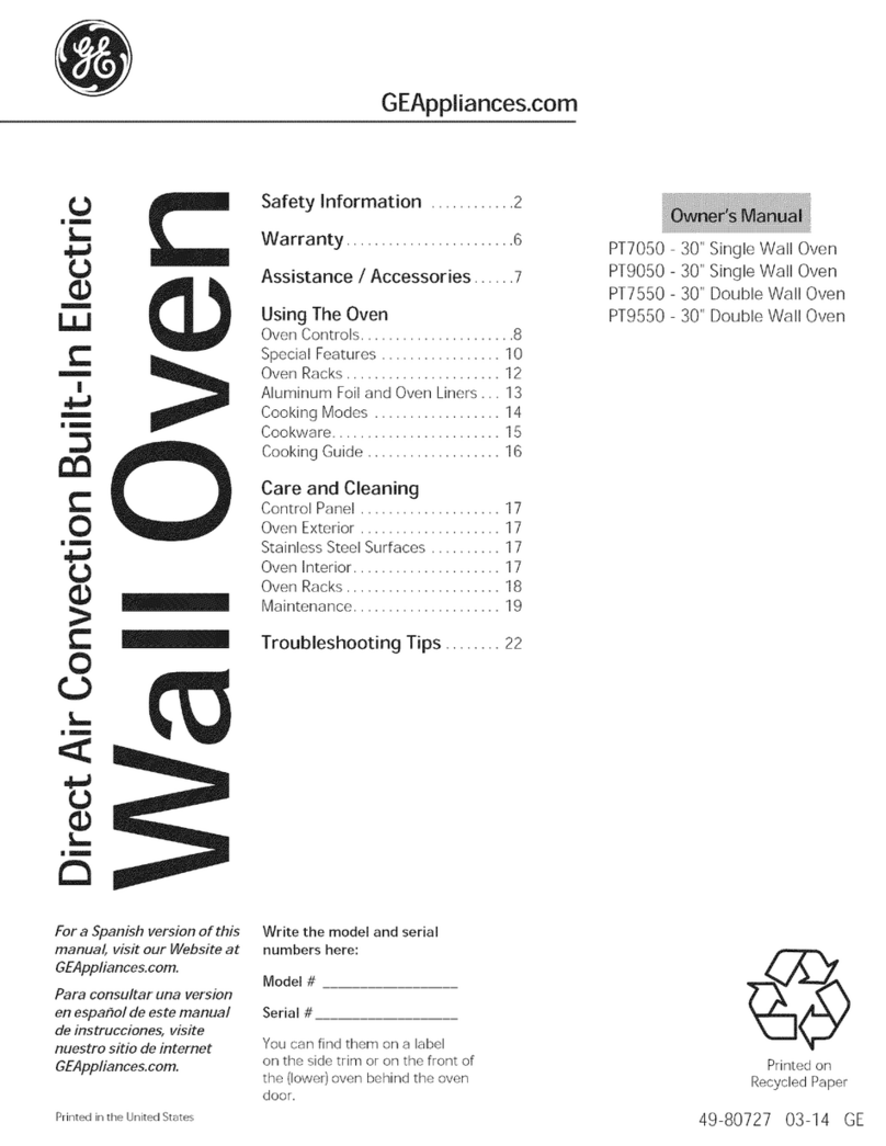 GE PT9050DF1BB User manual