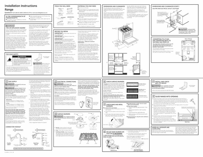 GE PGS920SEF1SS User manual