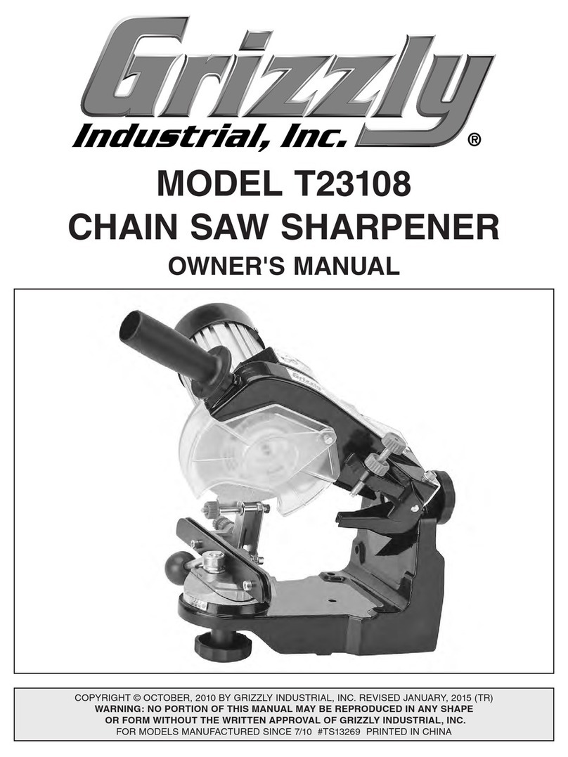 Grizzly T23108 owner's manual