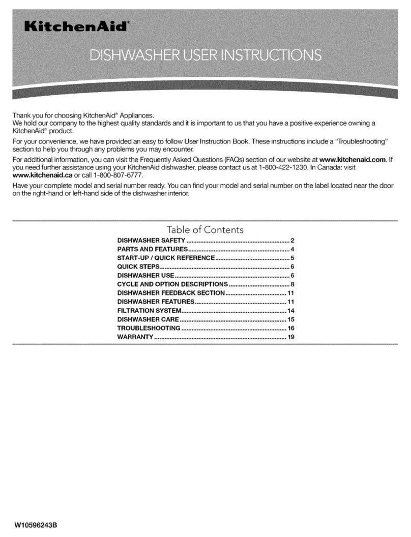 KitchenAid KUDL15FXSS7 User instructions