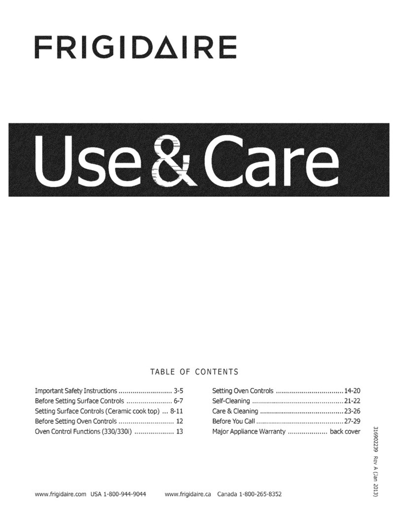 Frigidaire FGEF3030PFB use & care