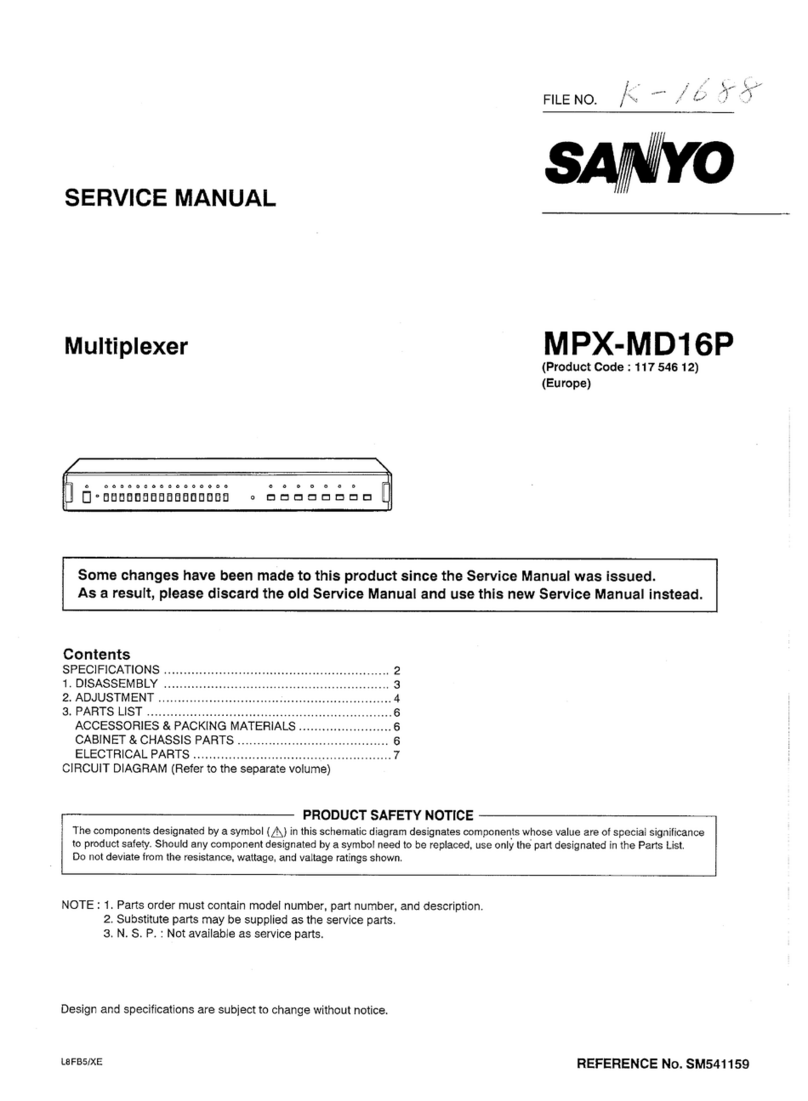 Sanyo MPX-MD16P Service manual