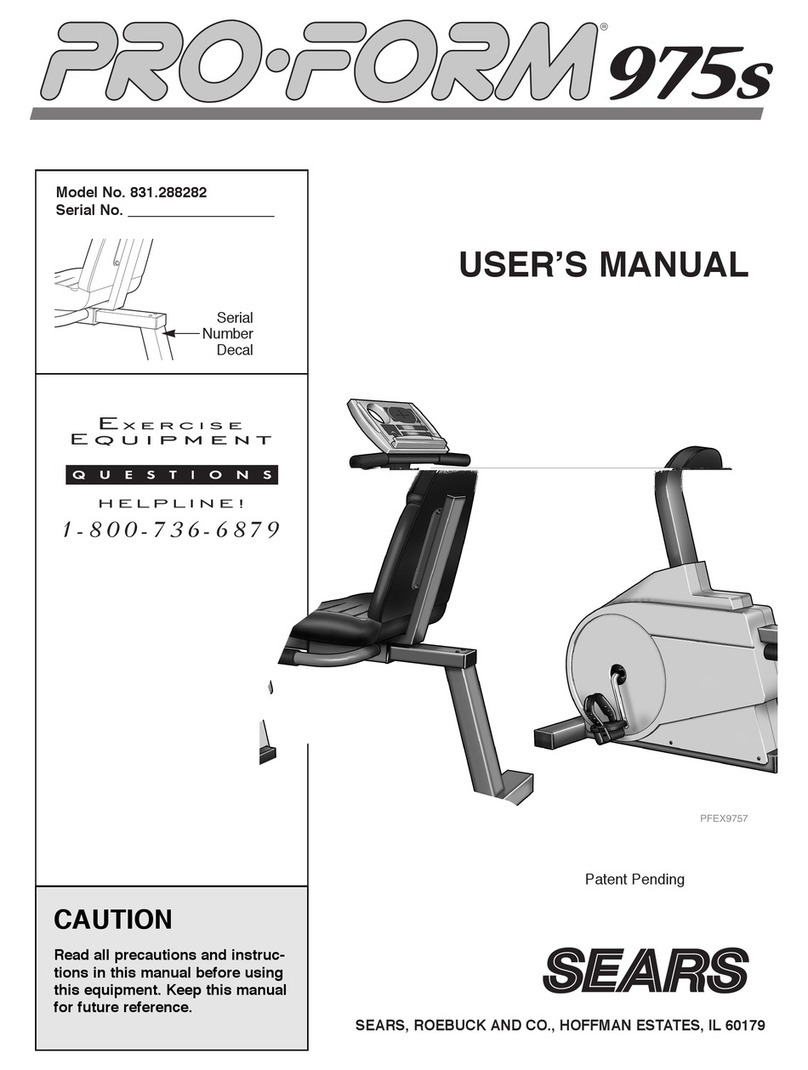 Pro-Form 9775s user manual