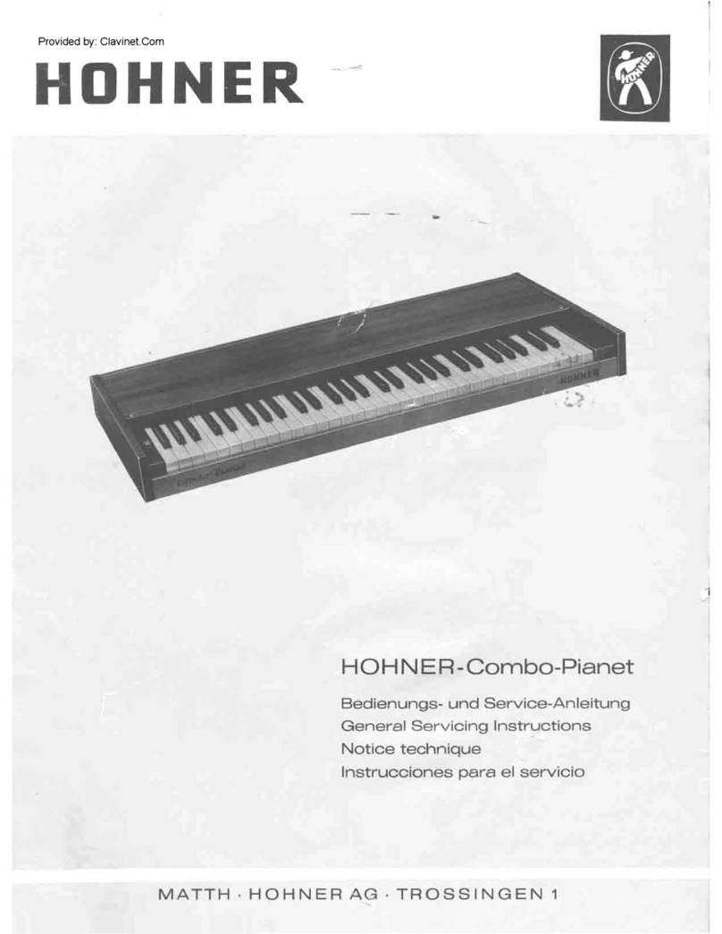Hohner Combo Pianet 720526 General servicing instructions