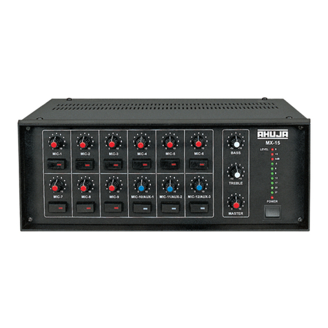 Ahuja MX-15 Operation manual
