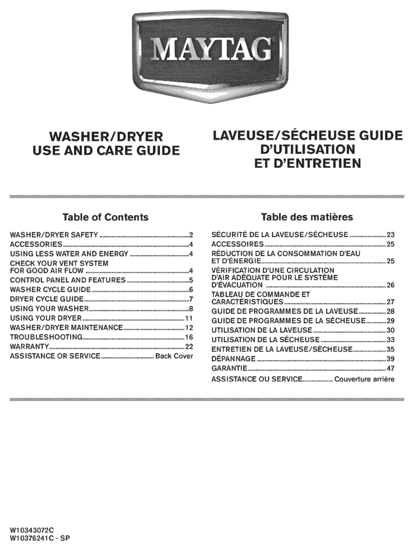 Maytag YMET3800XW1 User manual Maytag YMET3800XW1 User manual