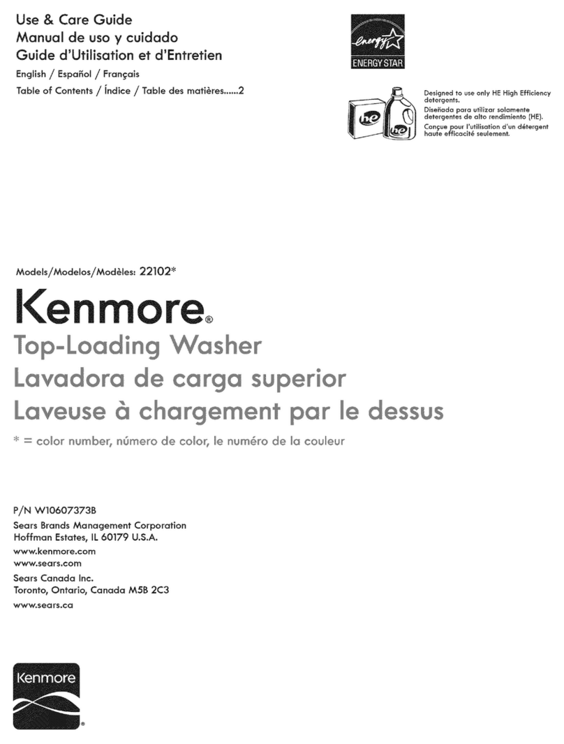 Kenmore 22102 Series Use & care guide