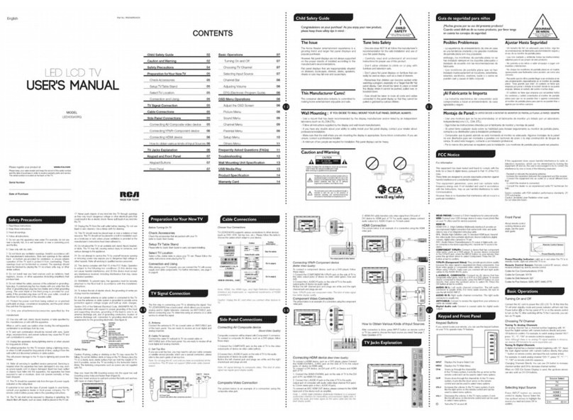 RCA LED40G45RQ User manual RCA LED40G45RQ User manual