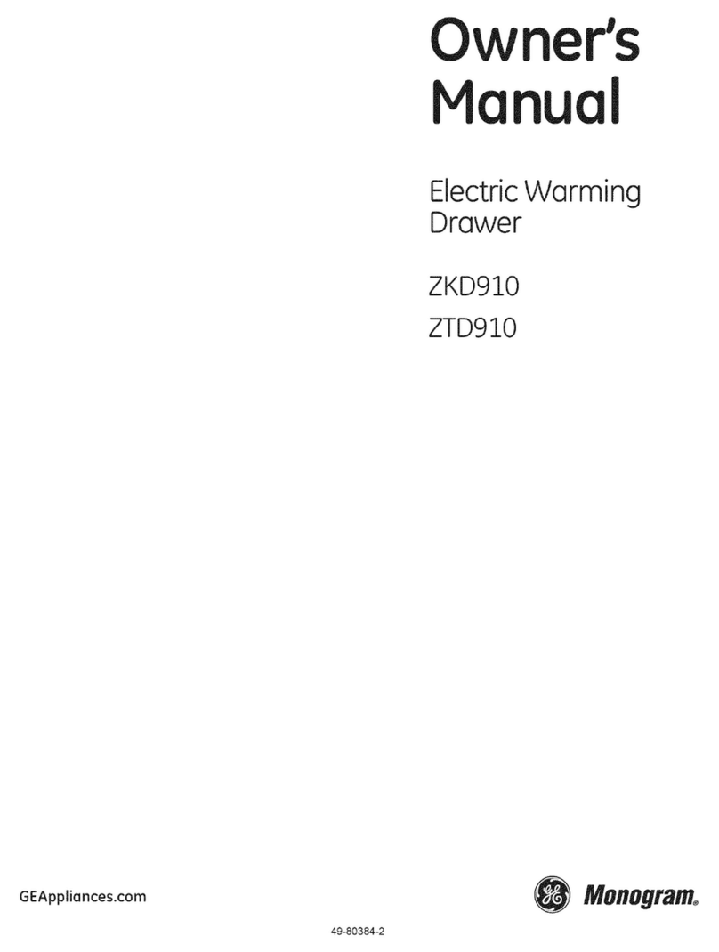 Monogram ZKD910SF6SS owner's manual