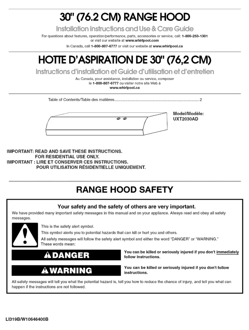 Whirlpool UXT2030ADW0 Installation Instructions and Use & Care Guide
