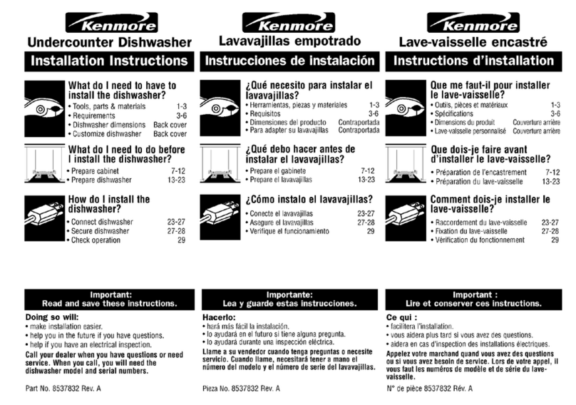 Kenmore 66517694200 installation instructions