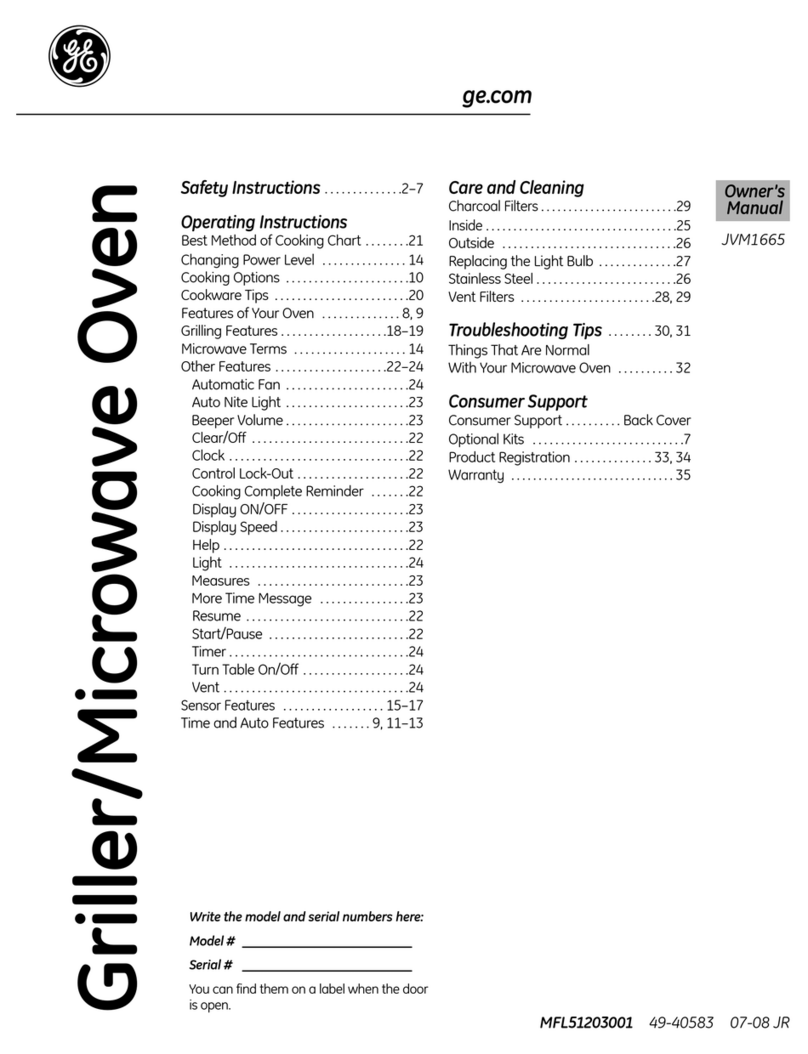 GE JVM1665 User manual