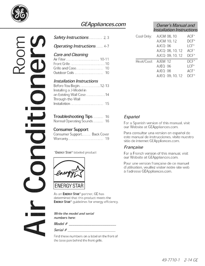 GE AJCM08ACF Series Operating instructions