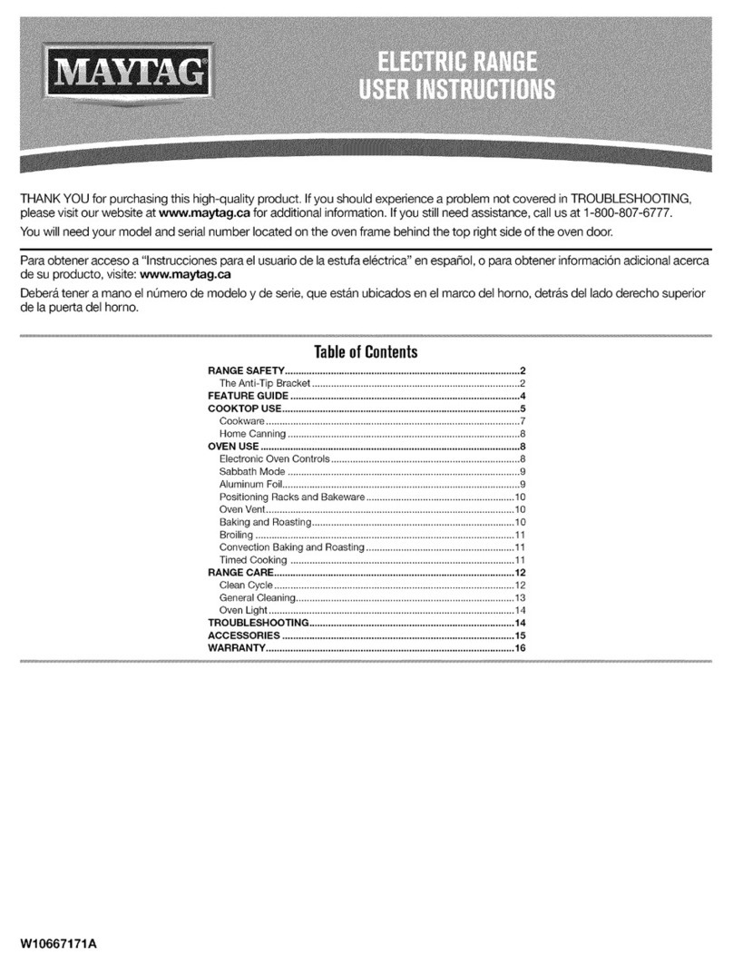 Maytag YMER8700DE0 User manual