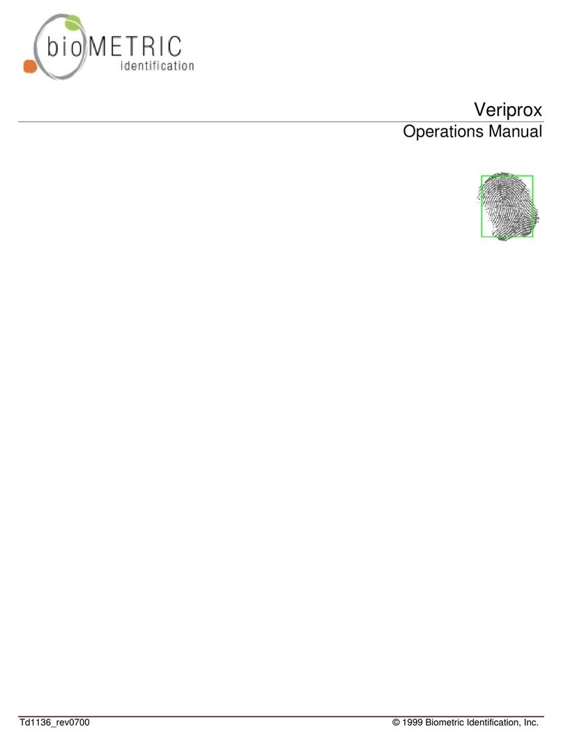 bioMetric Veriprox Operation manual