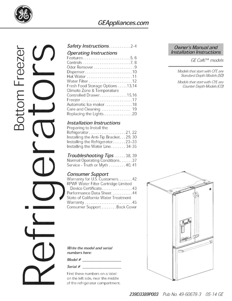 GE CYE23TSDFSS Operating instructions GE CYE23TSDFSS Operating instructions