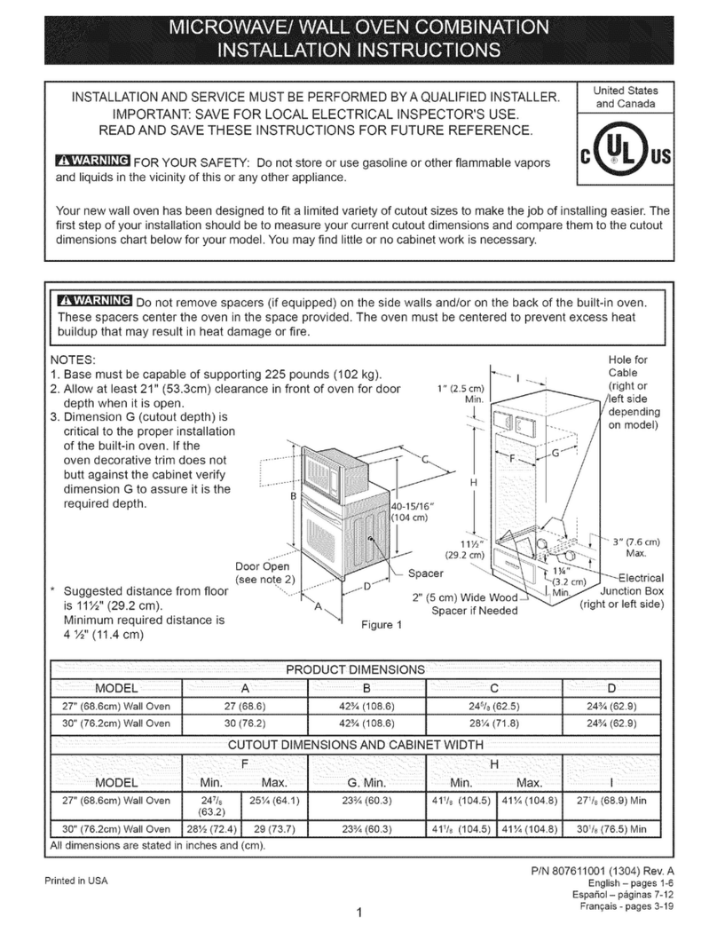 Frigidaire FPMC2785PFB User manual Frigidaire FPMC2785PFB User manual