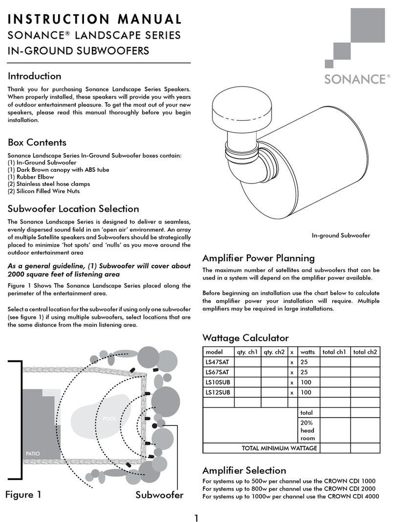 Sonance LS47SAT instruction manual