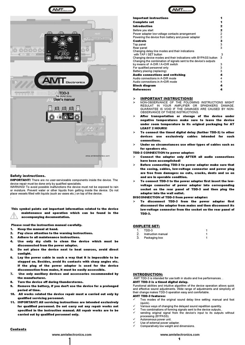 AMT TDD-3 User manual