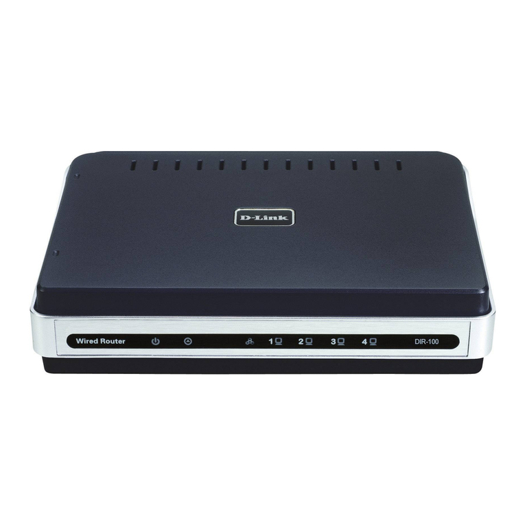 D-Link Ethernet Broadband Router DIR-100 User manual D-Link Ethernet Broadband Router DIR-100 User manual