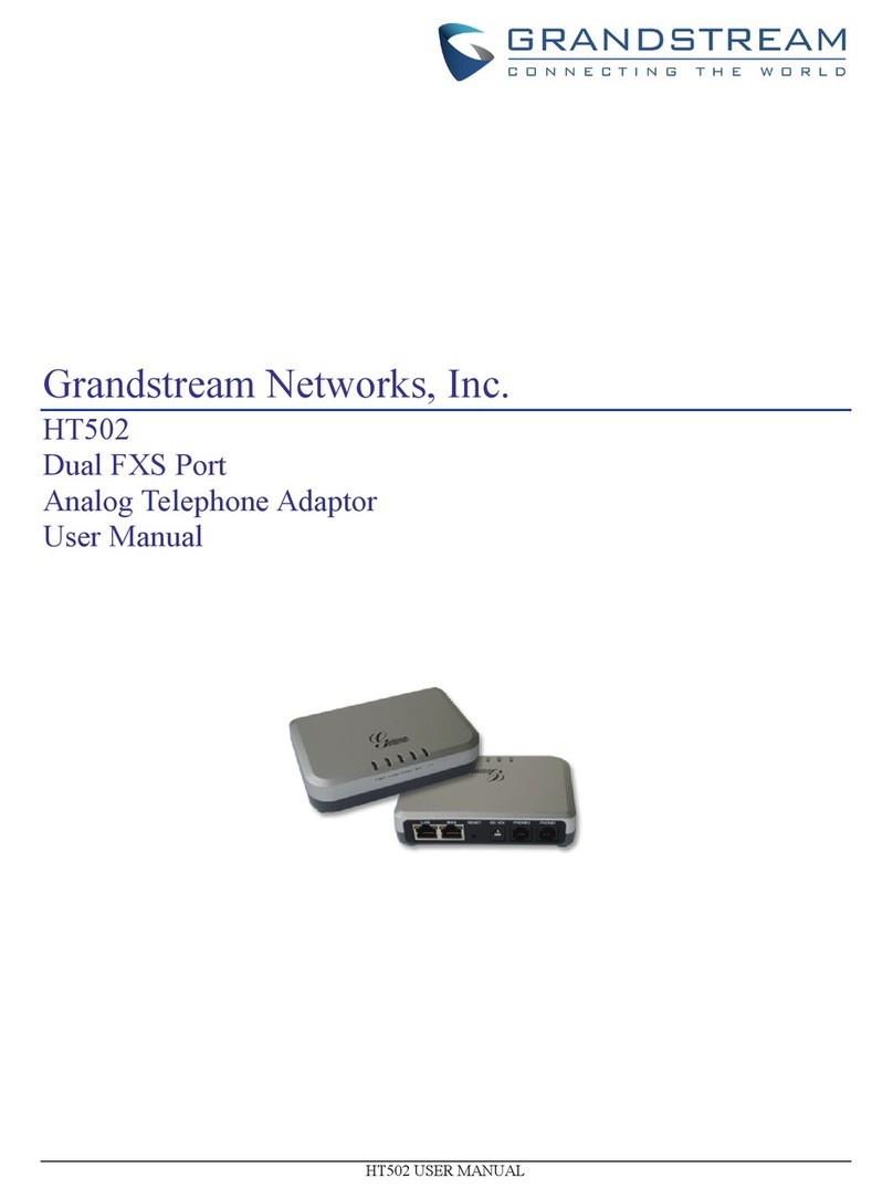 Grandstream Networks DUAL FXS PORT HT502 user manual