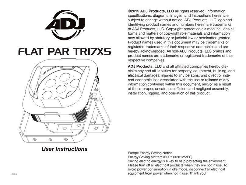 ADJ FLAT PAR TRI7XS User manual ADJ FLAT PAR TRI7XS User manual