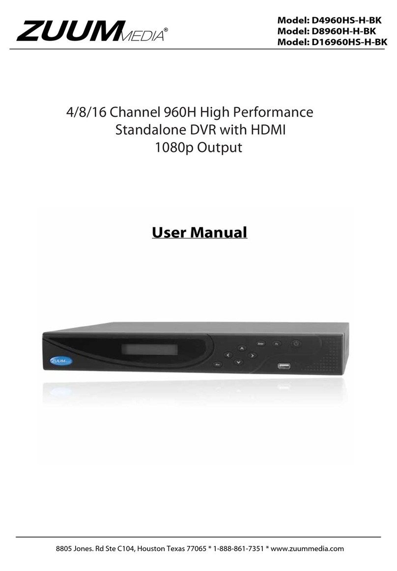 ZUUM Media D4960HS-H-BK user manual