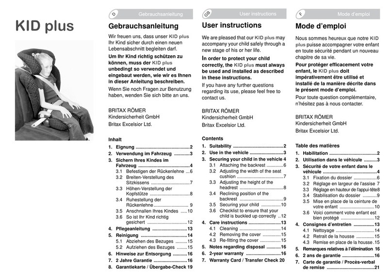 Britax KID PLUS 06 User manual