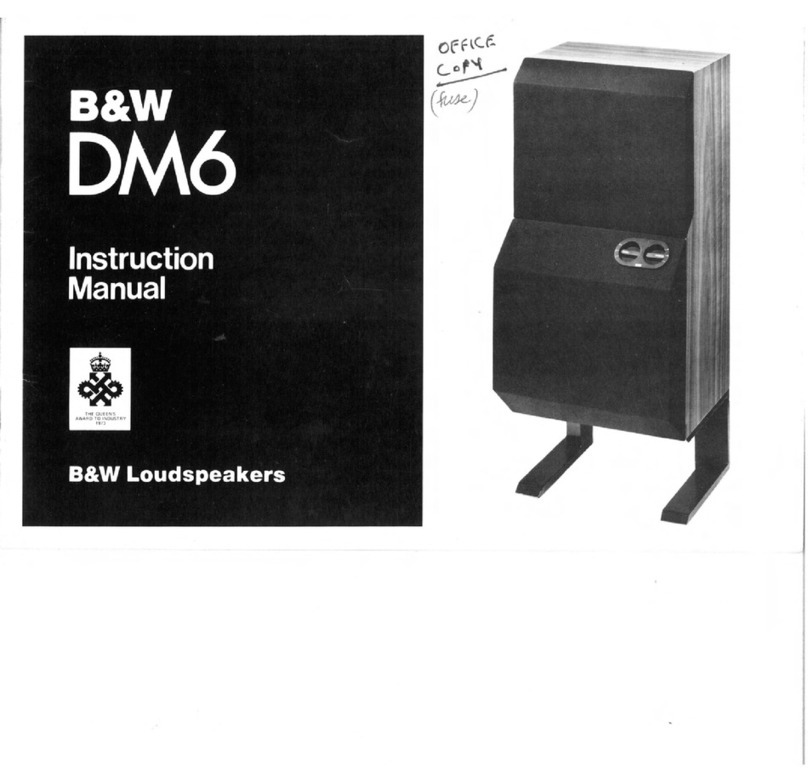 Bowers & Wilkins DM6 instruction manual