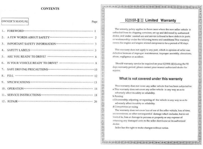 Roketa SQ250SR-II user manual