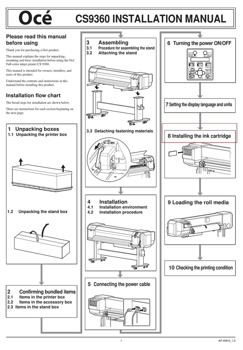 Oce CS9360 User manual