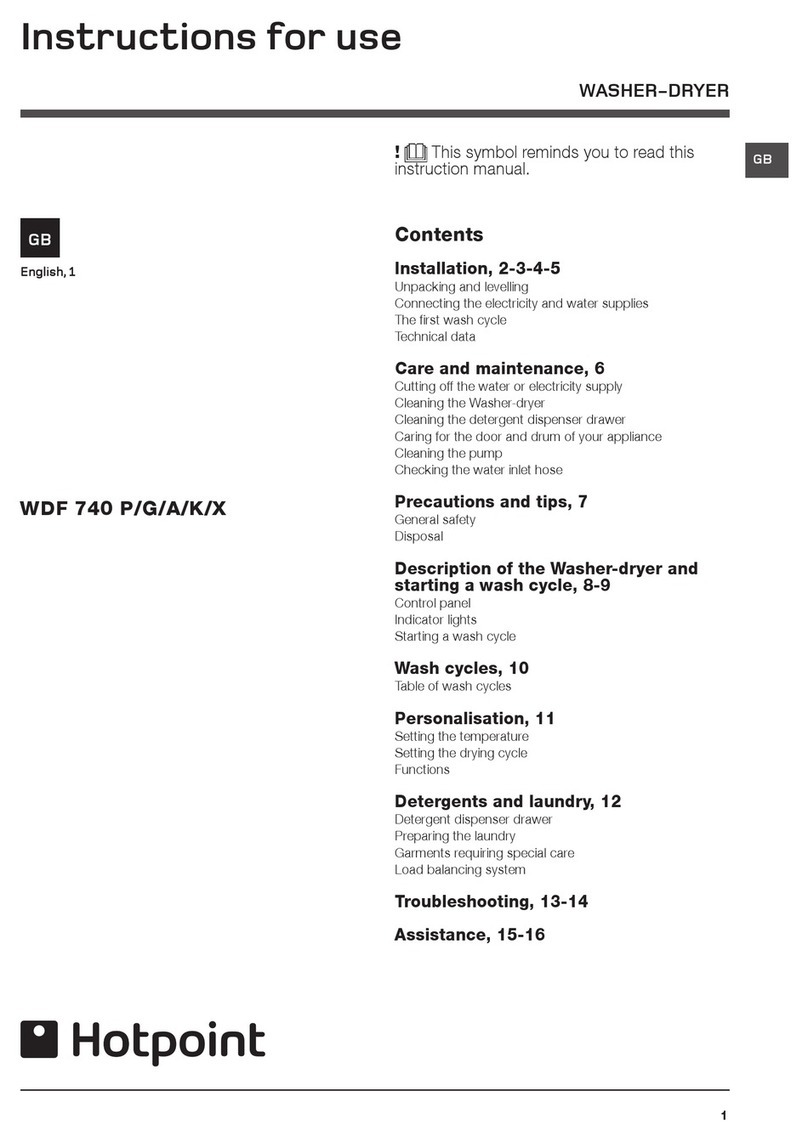 Hotpoint WDF 740 P Instructions for use