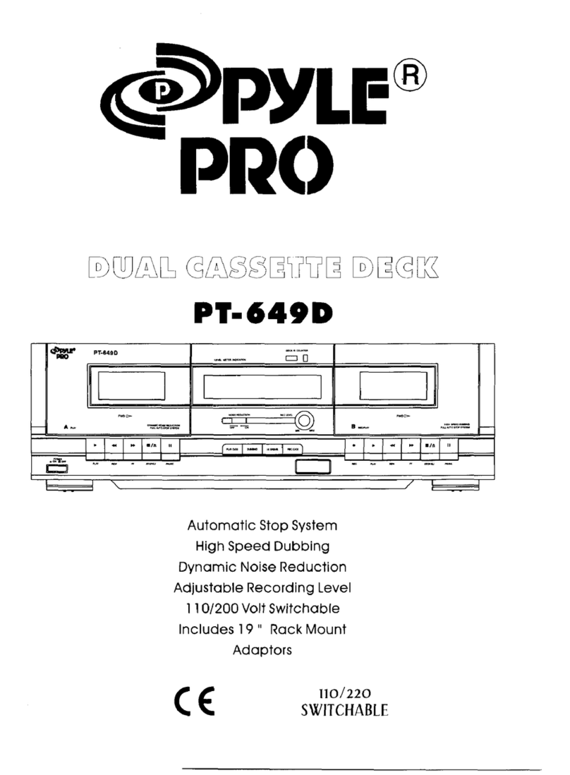 Pyle PT-649 User manual