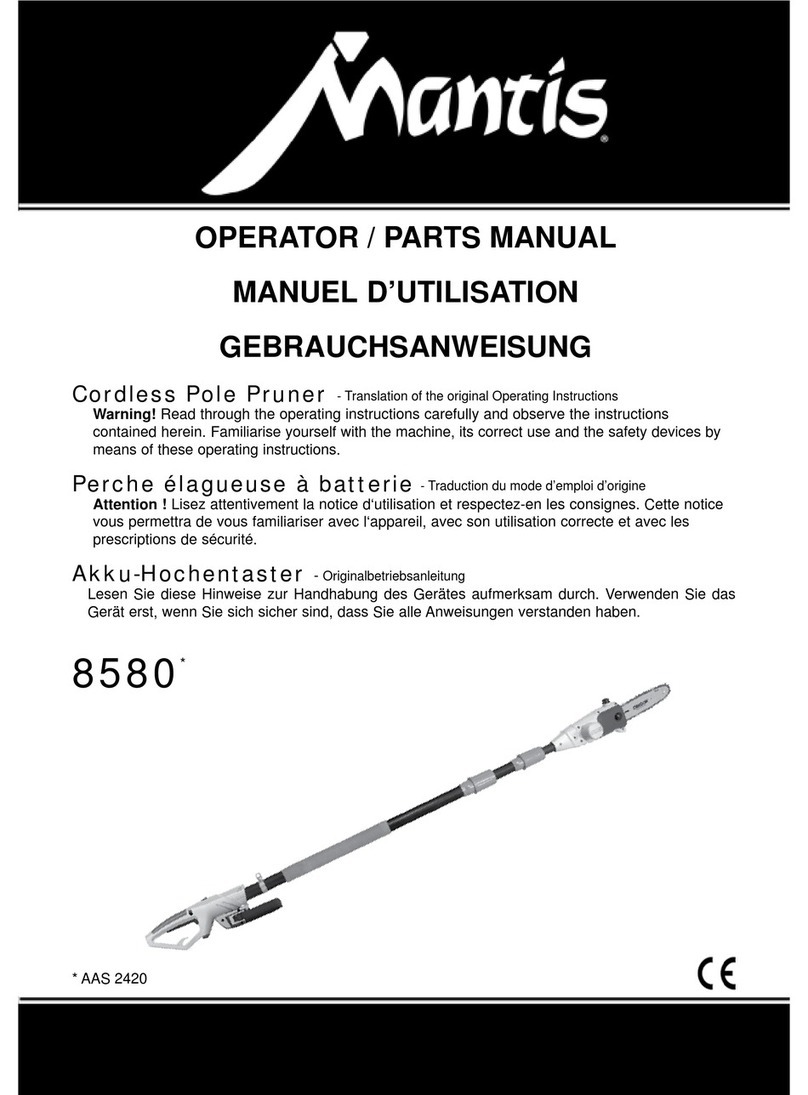 Mantis 8580 User manual