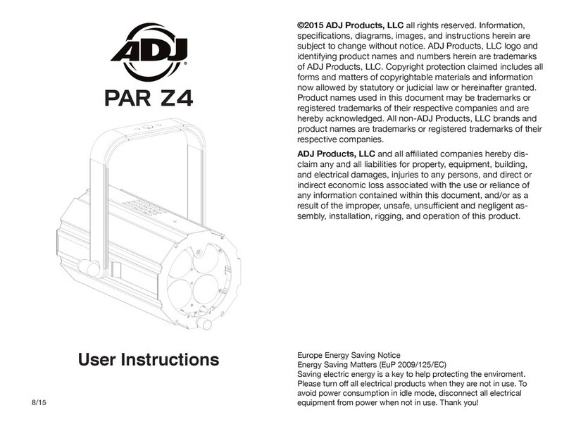 ADJ PAR Z4 Installation instructions ADJ PAR Z4 Installation instructions