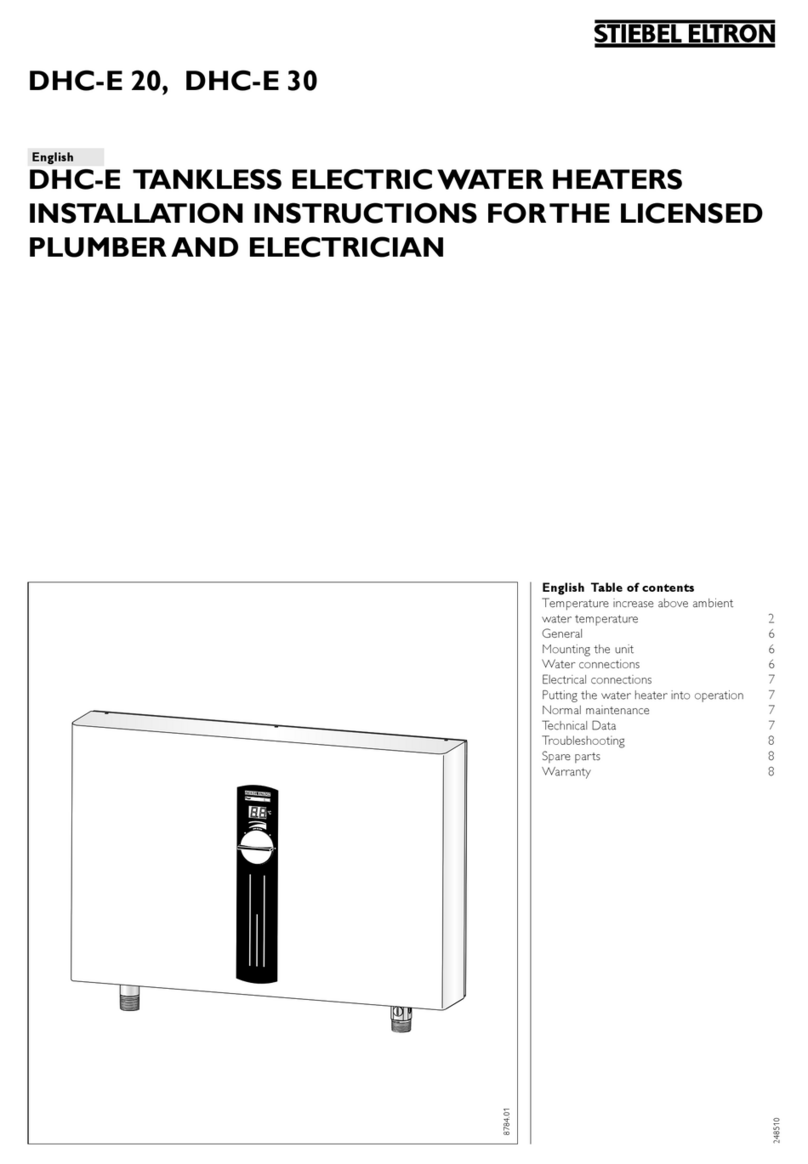 STIEBEL ELTRON DHC-E 20 installation instructions STIEBEL ELTRON DHC-E 20 installation instructions