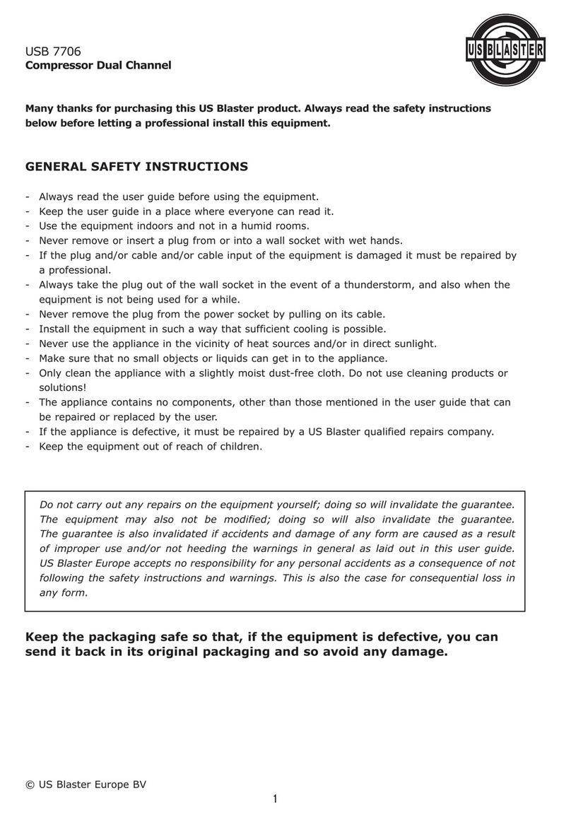 US Blaster USB 7706 Instruction guide