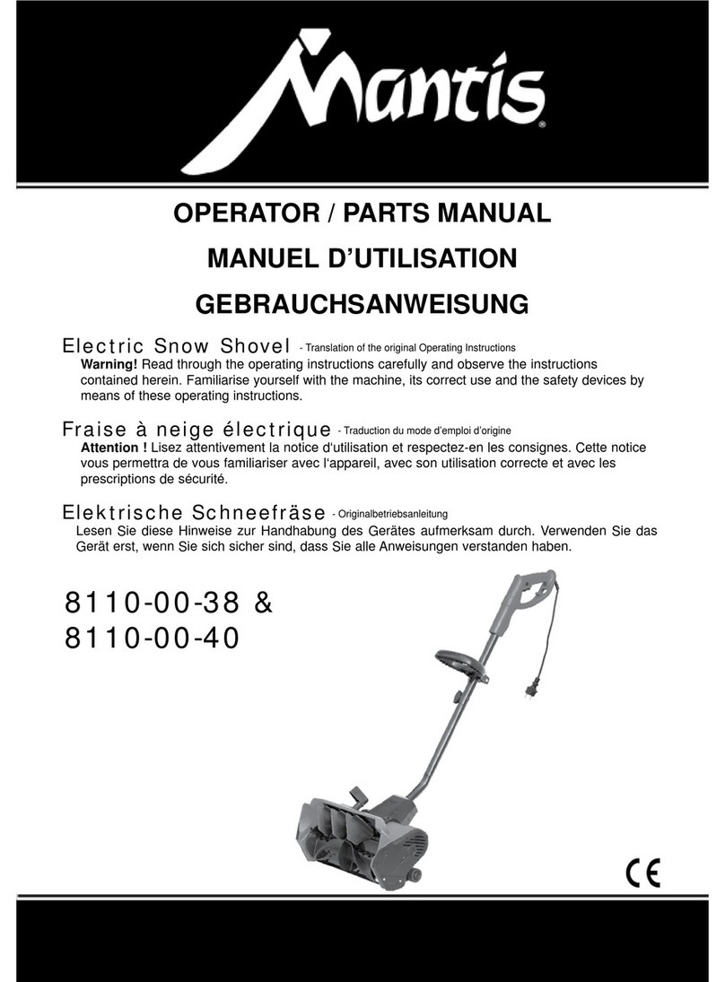 Mantis 8110-00-38 Operator's & parts manual