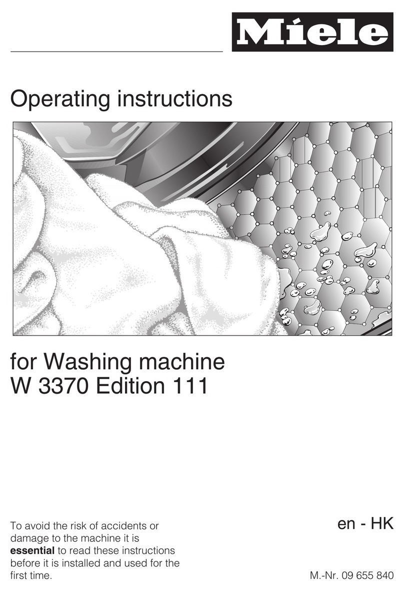 Miele W 3370 User manual Miele W 3370 User manual