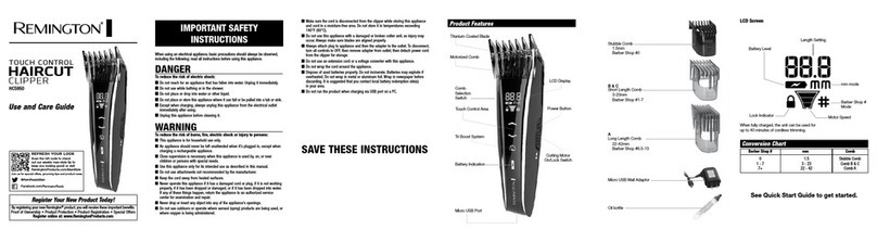 Remington HC5950 User manual